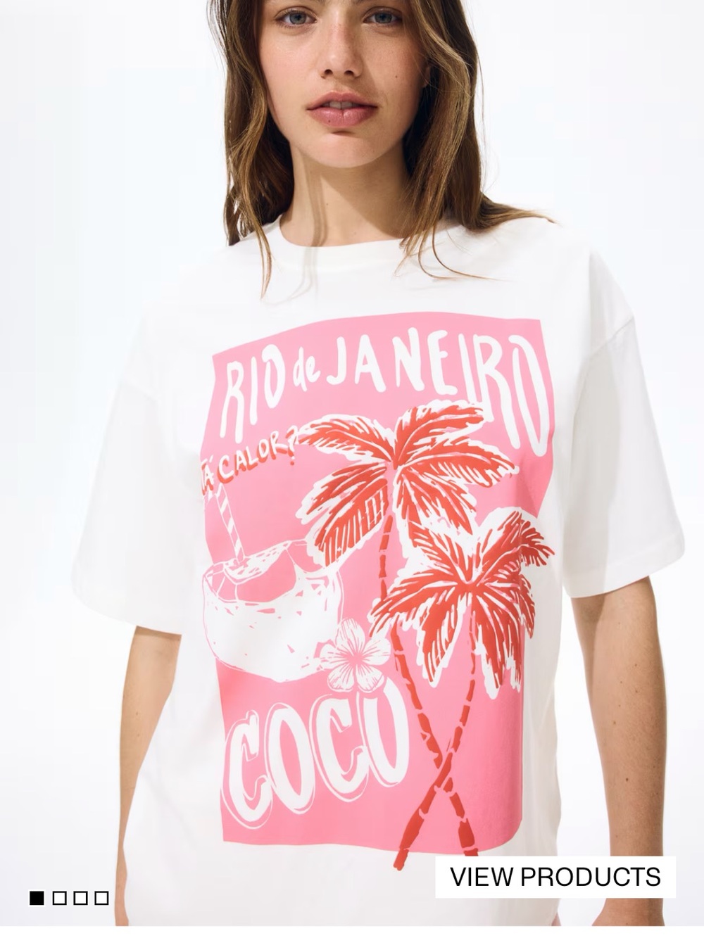 H&M OVERSIZED T-SHIRT WITH PRINTED MOTIF NWT